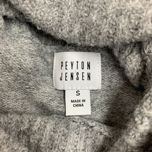 Peyton Jensen Tatum Tunic Sweater Women S Small Gray Turtleneck Pullover Stretch - Picture 14 of 16